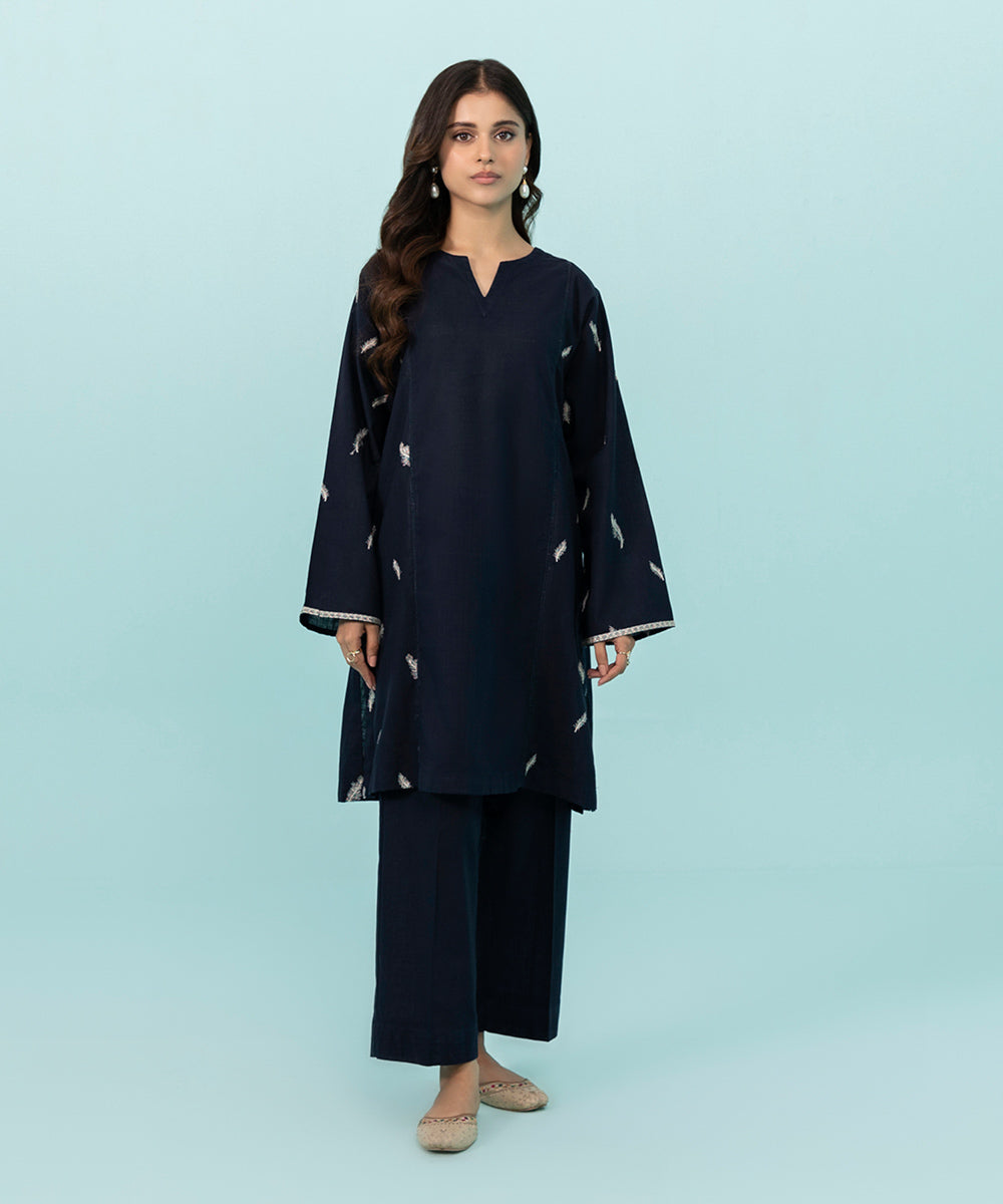 Sapphire - 2 Piece - Embroidered Khaddar Suit
