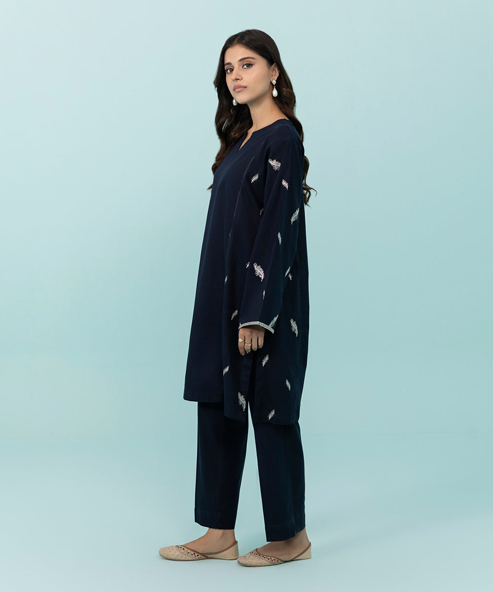 Sapphire - 2 Piece - Embroidered Khaddar Suit