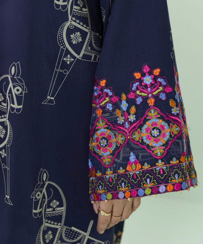 Sapphire - Embroidered Cotton Satin Jacket