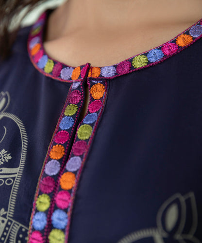 Sapphire - Embroidered Cotton Satin Jacket