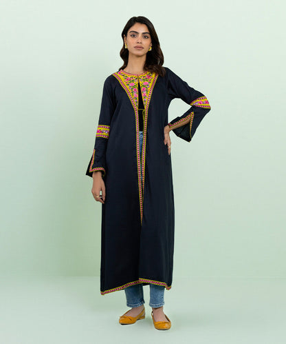 Sapphire - Embroidered Cotton Satin Jacket