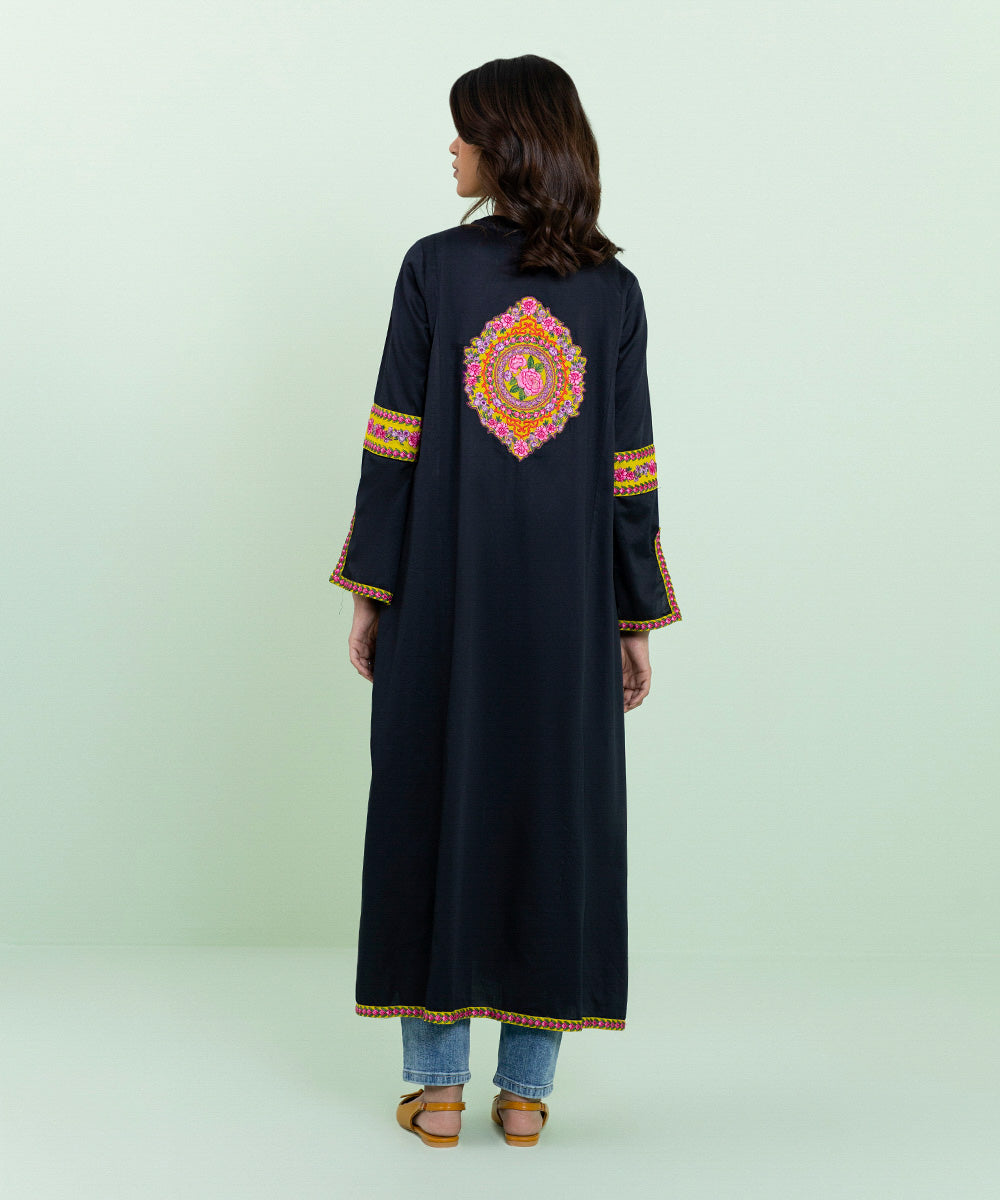 Sapphire - Embroidered Cotton Satin Jacket