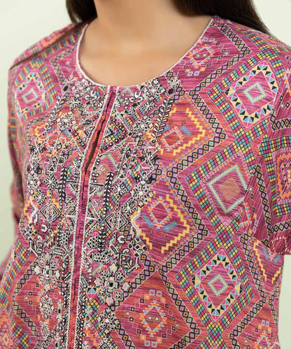 Sapphire - 3 Piece - Embroidered Cotton Satin Suit