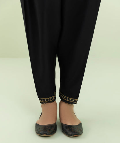 Sapphire - 2 Piece - Embroidered Cotton Satin Suit