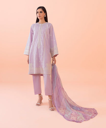 Sapphire - 3 Piece - Embroidered Cambric Suit