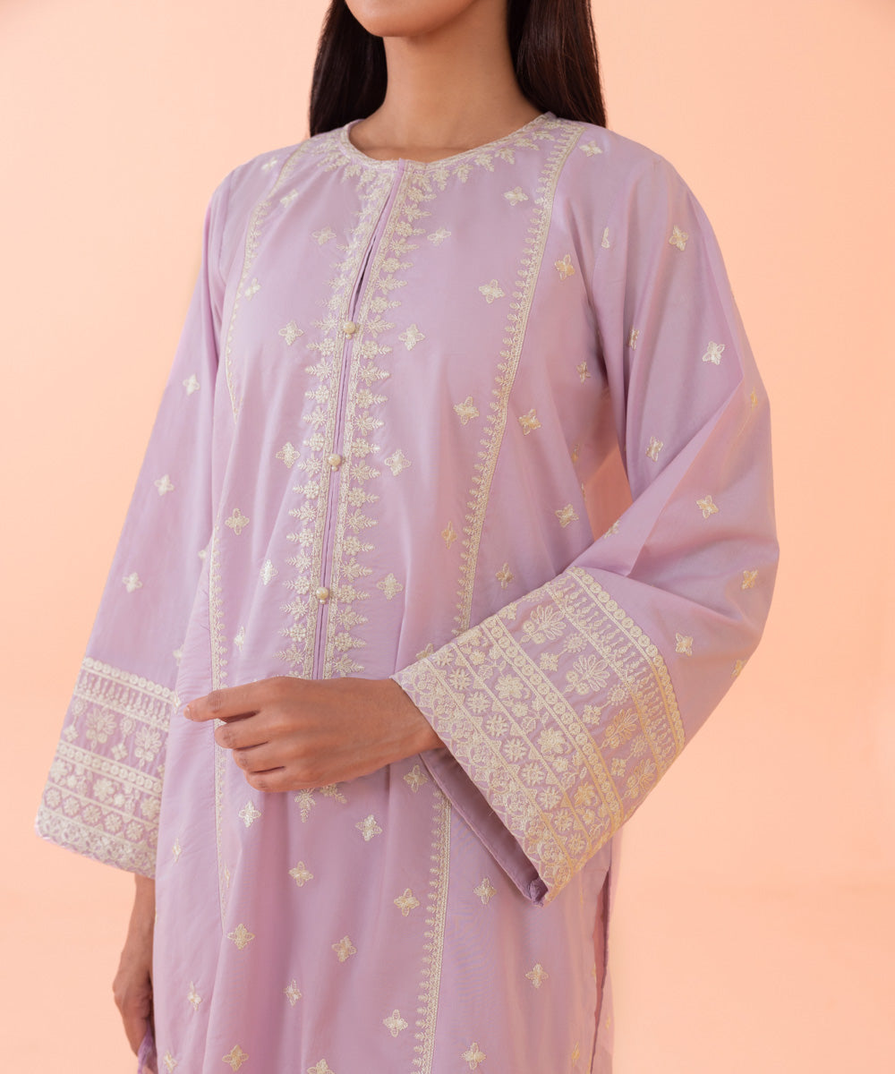 Sapphire - 3 Piece - Embroidered Cambric Suit