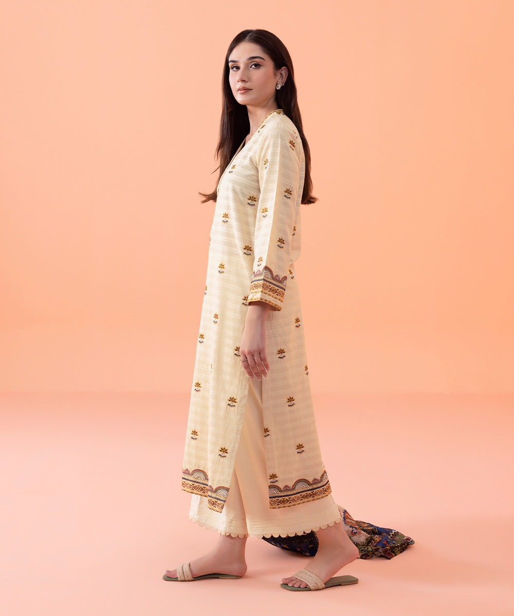 Sapphire - 2 Piece - Embroidered Cotton Suit