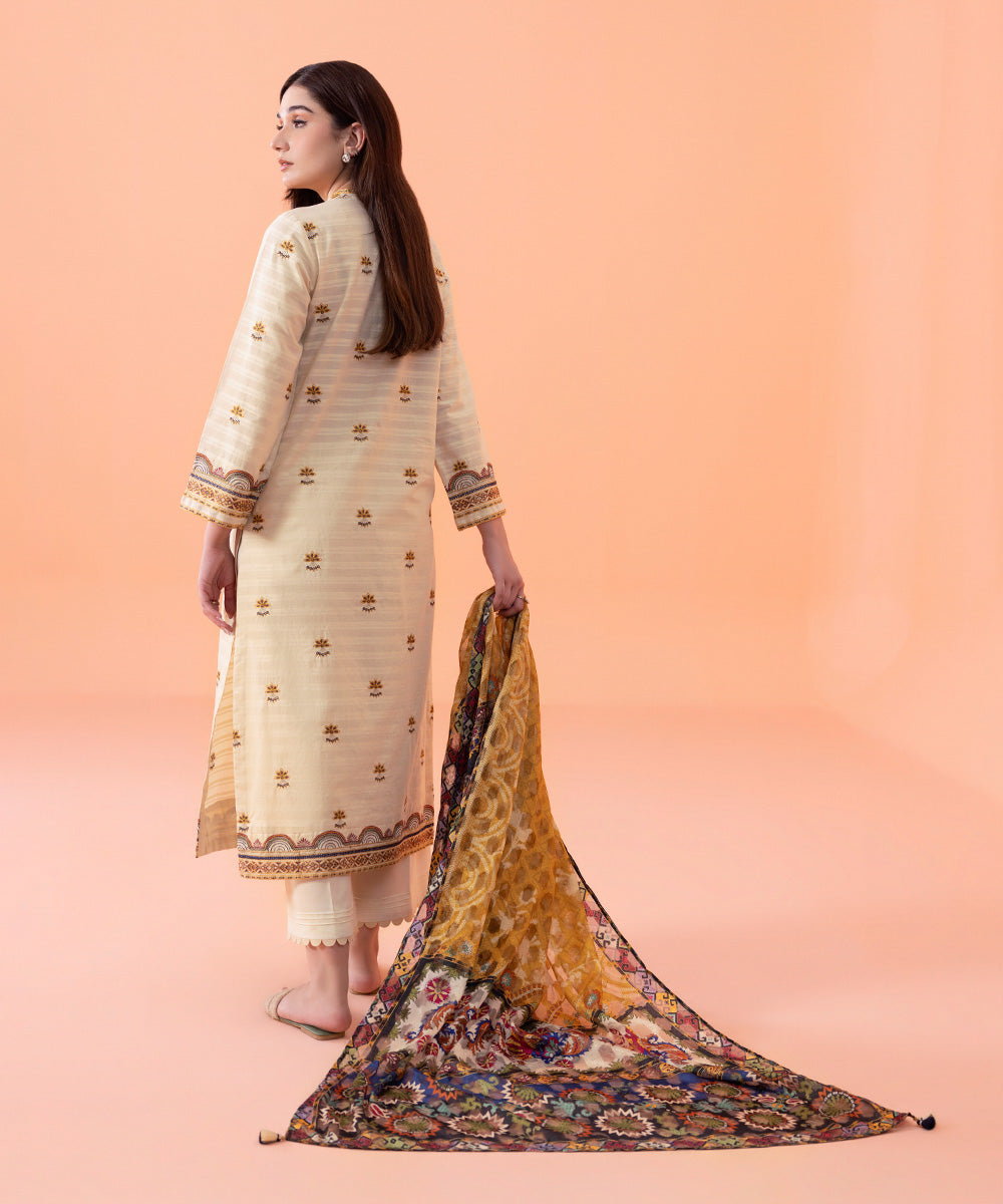 Sapphire - 2 Piece - Embroidered Cotton Suit
