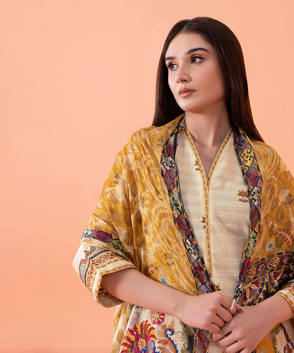 Sapphire - 2 Piece - Embroidered Cotton Suit