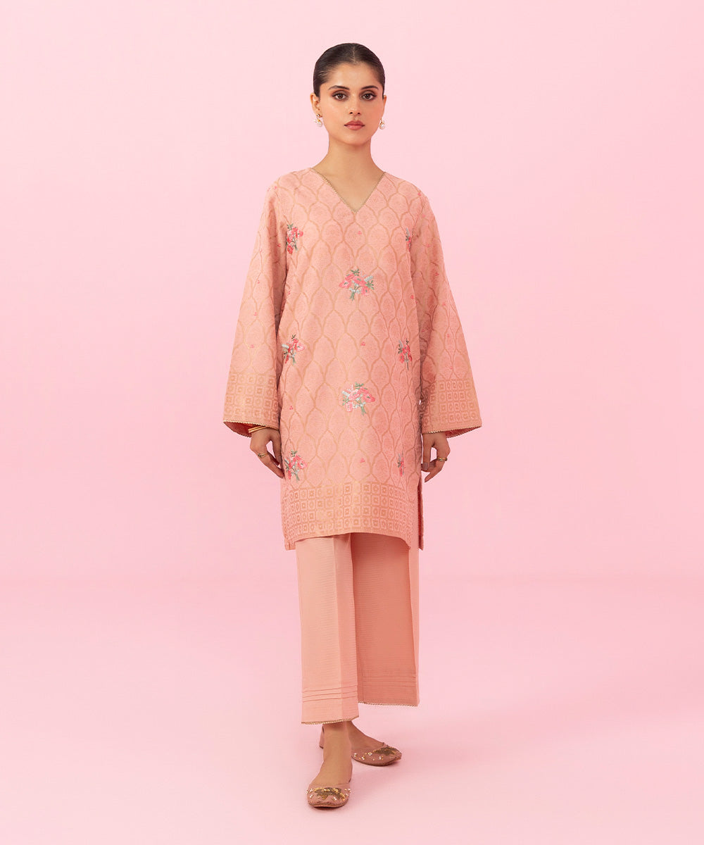 Sapphire - 2 Piece - Embroidered Dobby Suit