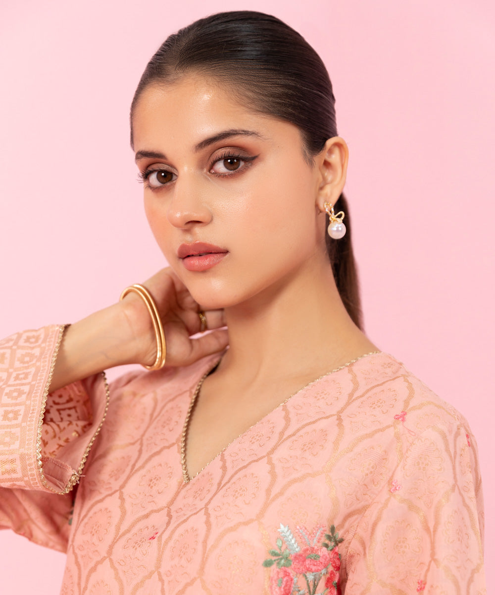 Sapphire - 2 Piece - Embroidered Dobby Suit