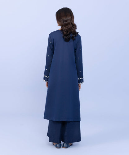 Sapphire - Embroidered Karandi Shirt