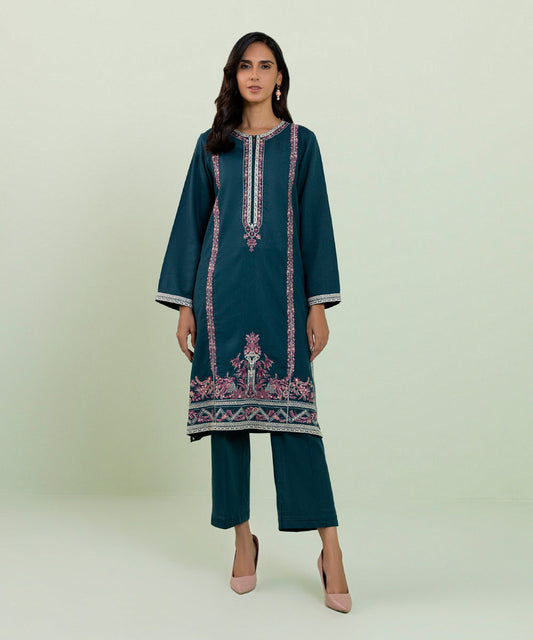 Sapphire - 2 Piece - Embroidered Karandi Suit