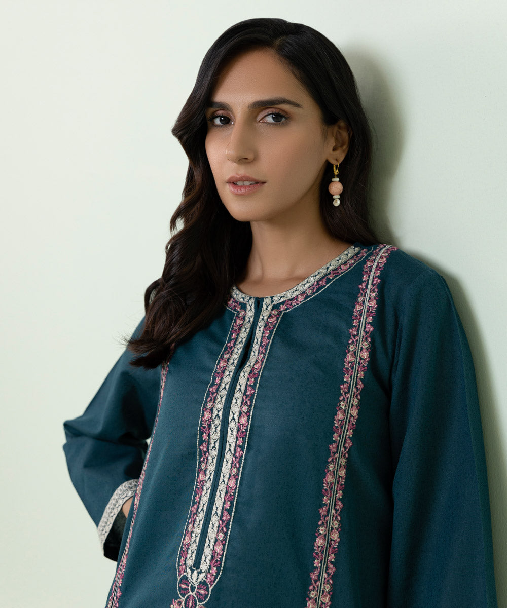 Sapphire - 2 Piece - Embroidered Karandi Suit