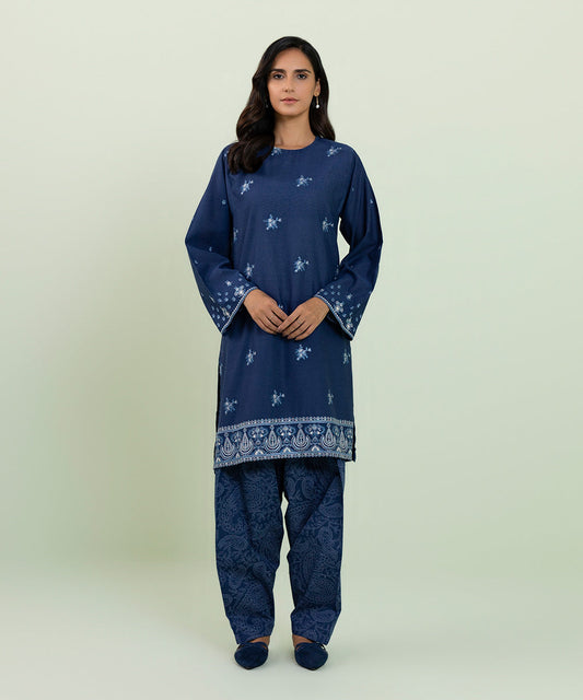 Sapphire - 2 Piece - Embroidered Karandi Suit