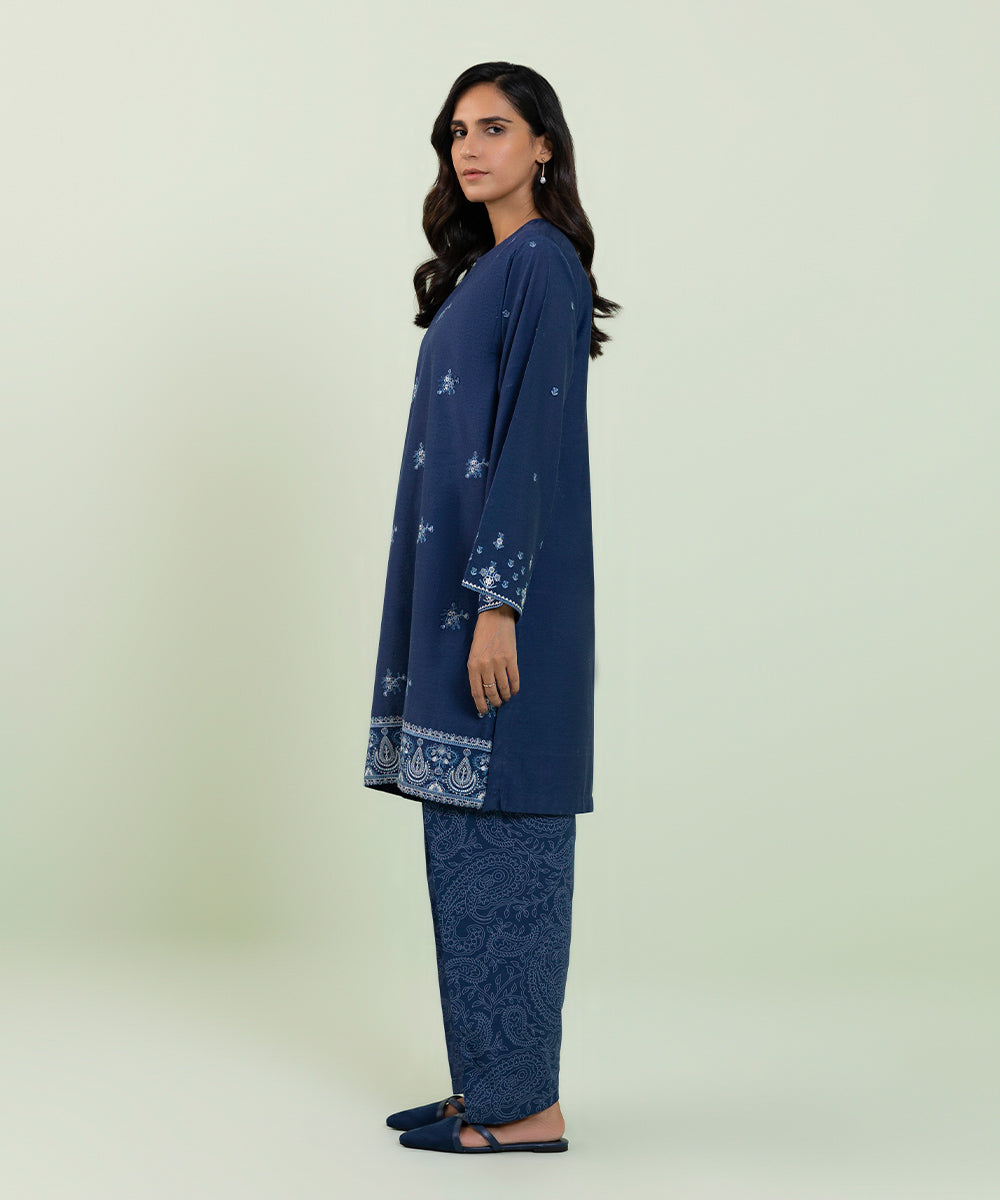 Sapphire - 2 Piece - Embroidered Karandi Suit