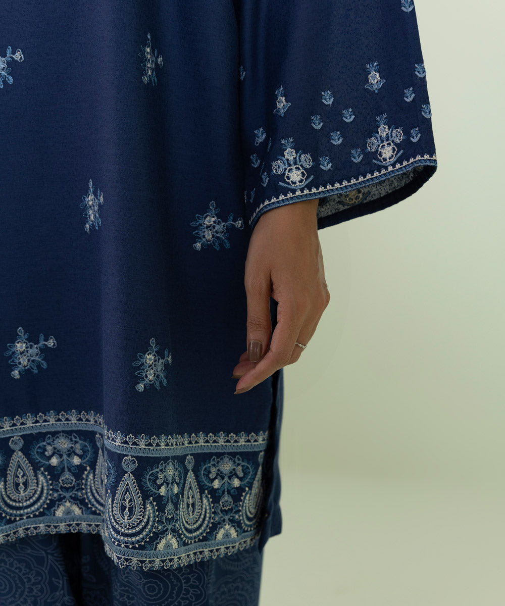 Sapphire - 2 Piece - Embroidered Karandi Suit