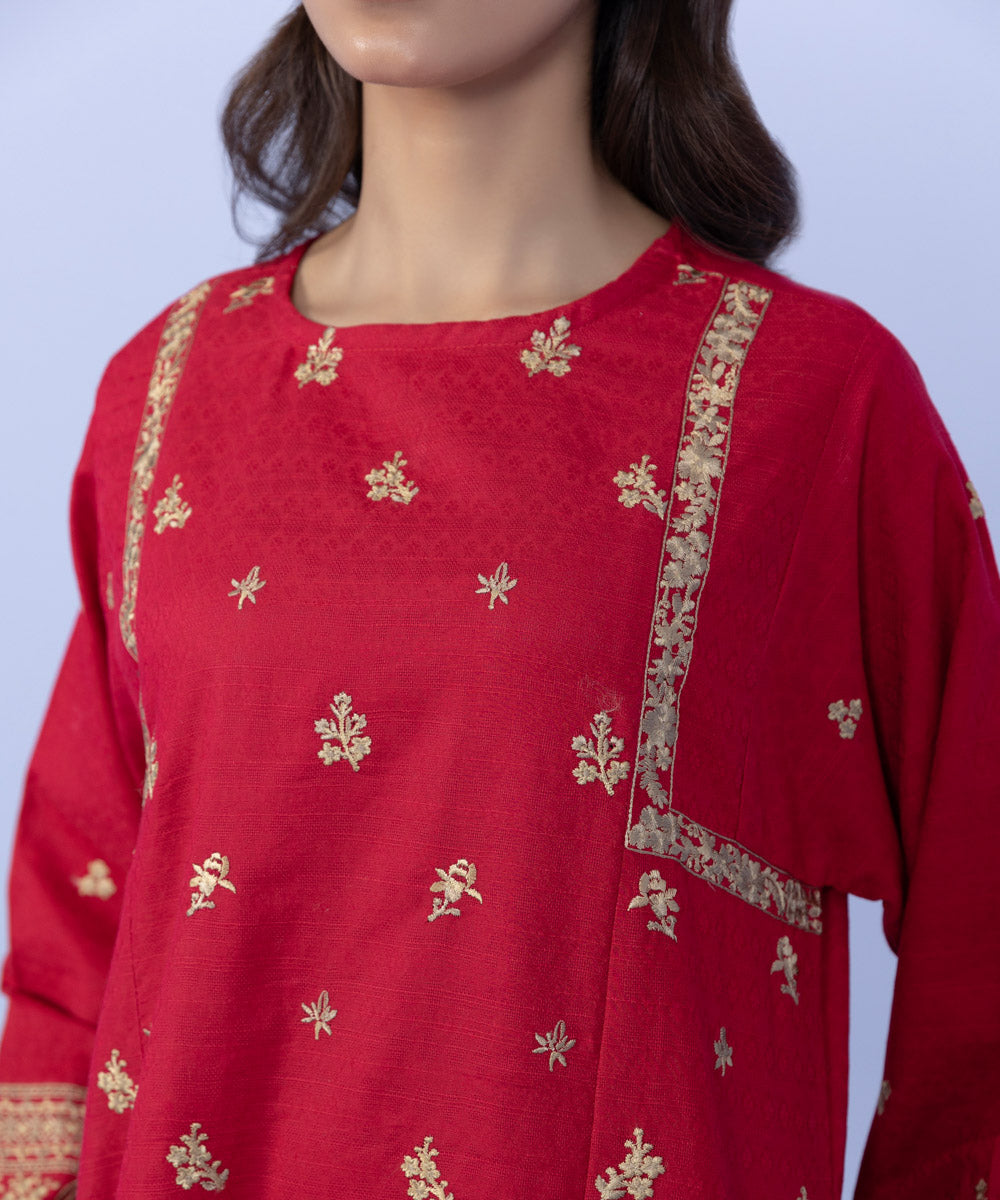 Sapphire - 3 Piece - Embroidered Jacquard Suit