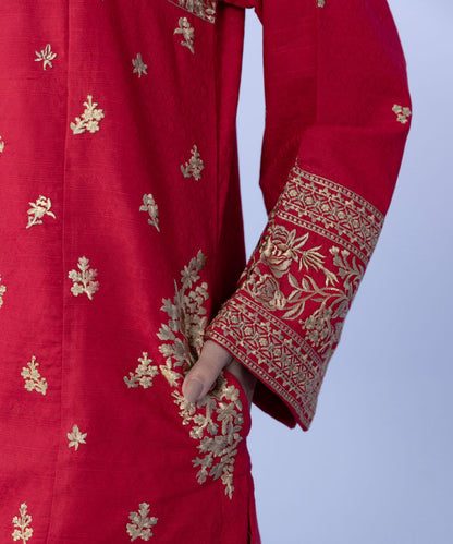 Sapphire - 3 Piece - Embroidered Jacquard Suit