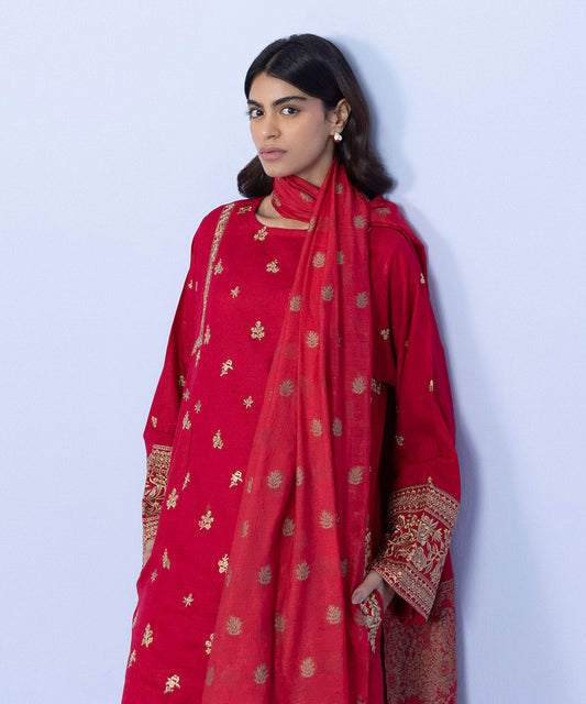 Sapphire - 3 Piece - Embroidered Jacquard Suit
