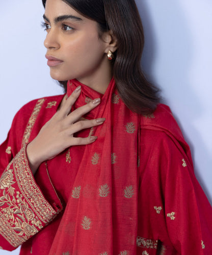 Sapphire - 3 Piece - Embroidered Jacquard Suit