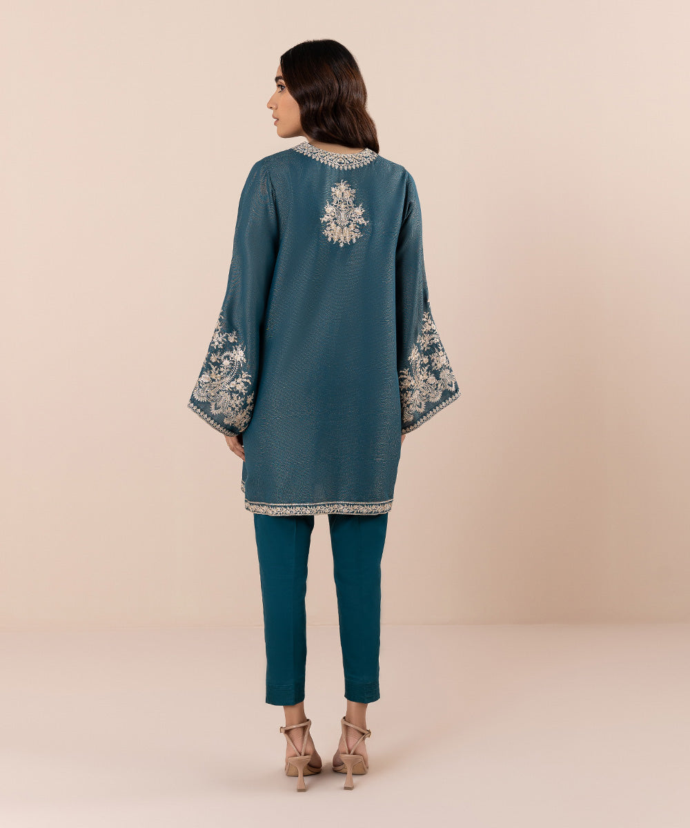 Sapphire - 2 Piece - Embroidered Jacquard Suit