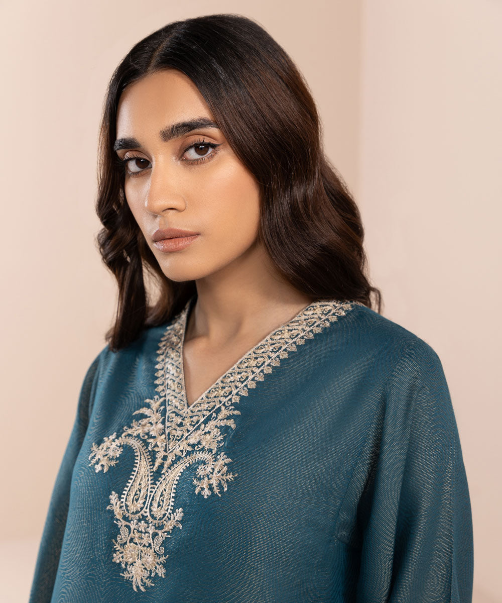 Sapphire - 2 Piece - Embroidered Jacquard Suit