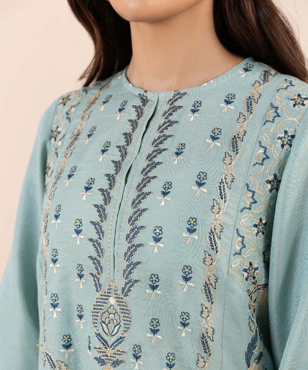 Sapphire - 2 Piece - Embroidered Jacquard Suit