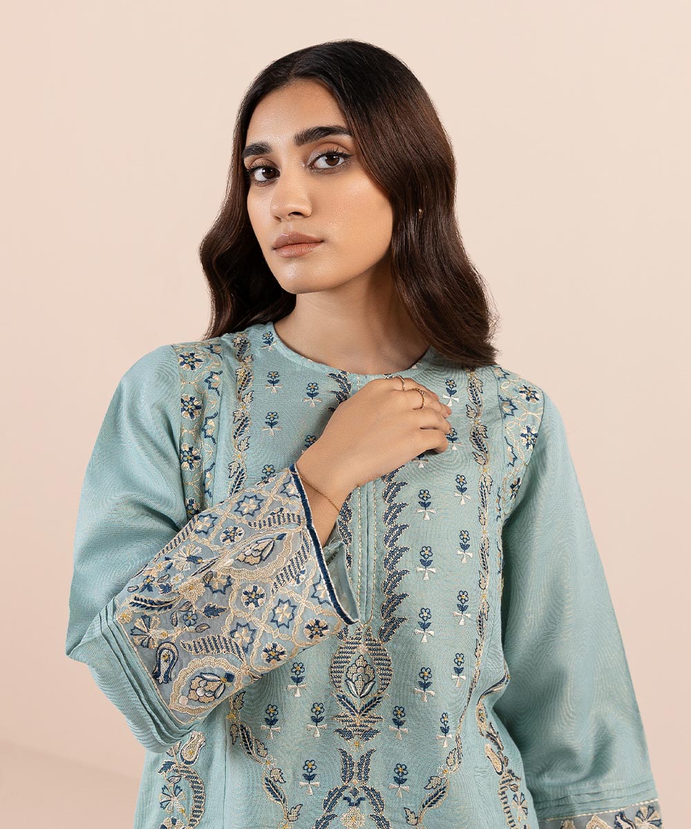 Sapphire - 2 Piece - Embroidered Jacquard Suit