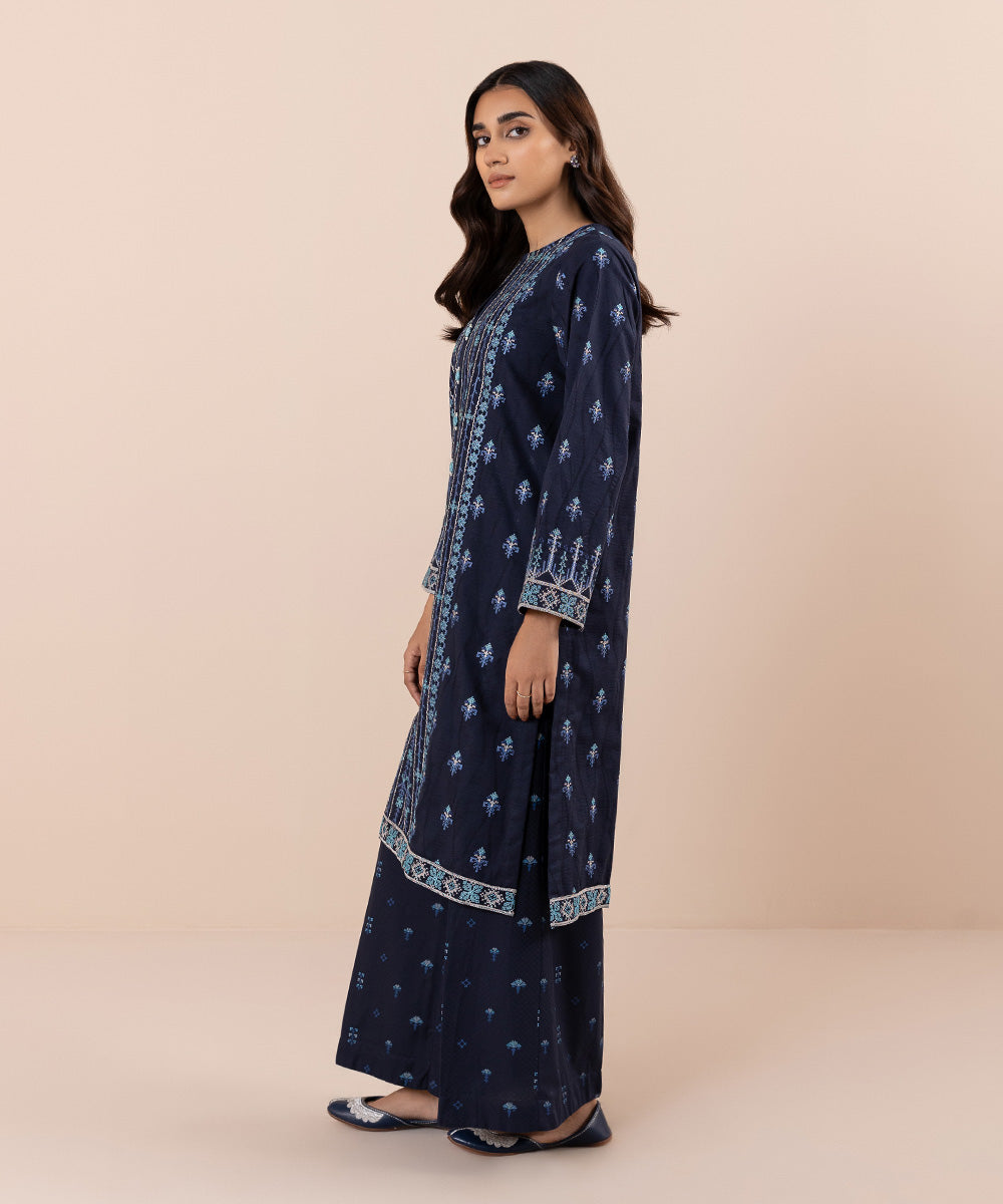 Sapphire - 2 Piece - Embroidered Jacquard Suit