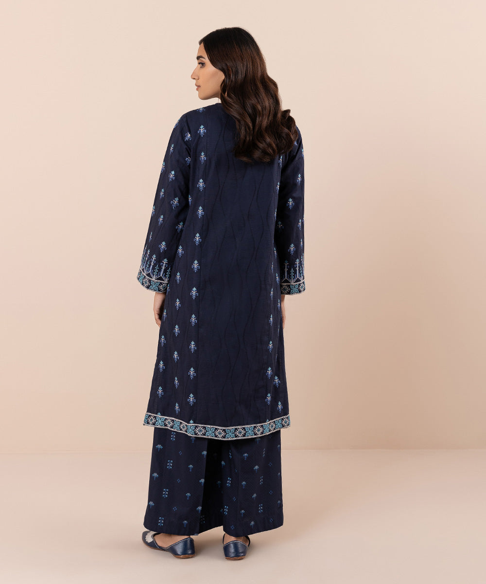 Sapphire - 2 Piece - Embroidered Jacquard Suit