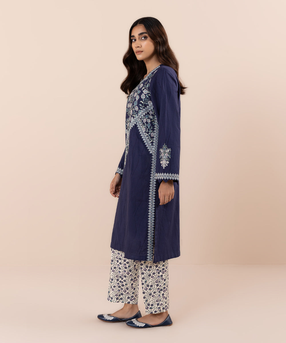 Sapphire - 2 Piece - Embroidered Jacquard Suit