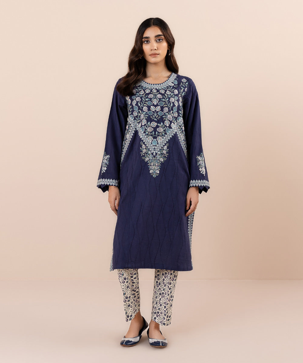 Sapphire - 2 Piece - Embroidered Jacquard Suit