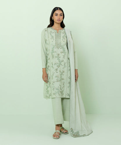 Sapphire - 3 Piece - Embroidered Multi Neps Suit