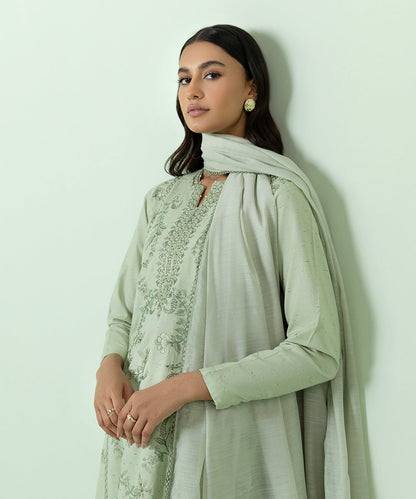 Sapphire - 3 Piece - Embroidered Multi Neps Suit