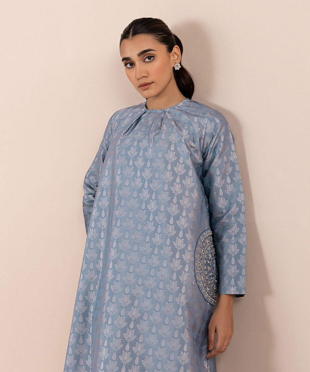 Sapphire - 2 Piece - Embroidered Jacquard Suit