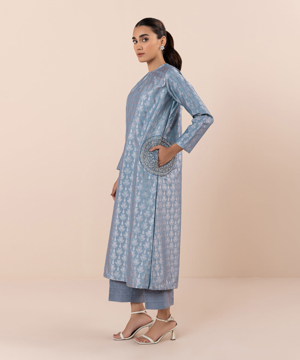 Sapphire - 2 Piece - Embroidered Jacquard Suit