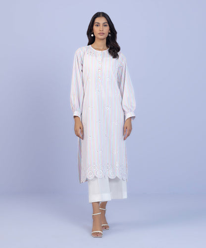 Sapphire - Embroidered Yarn Dyed Shirt