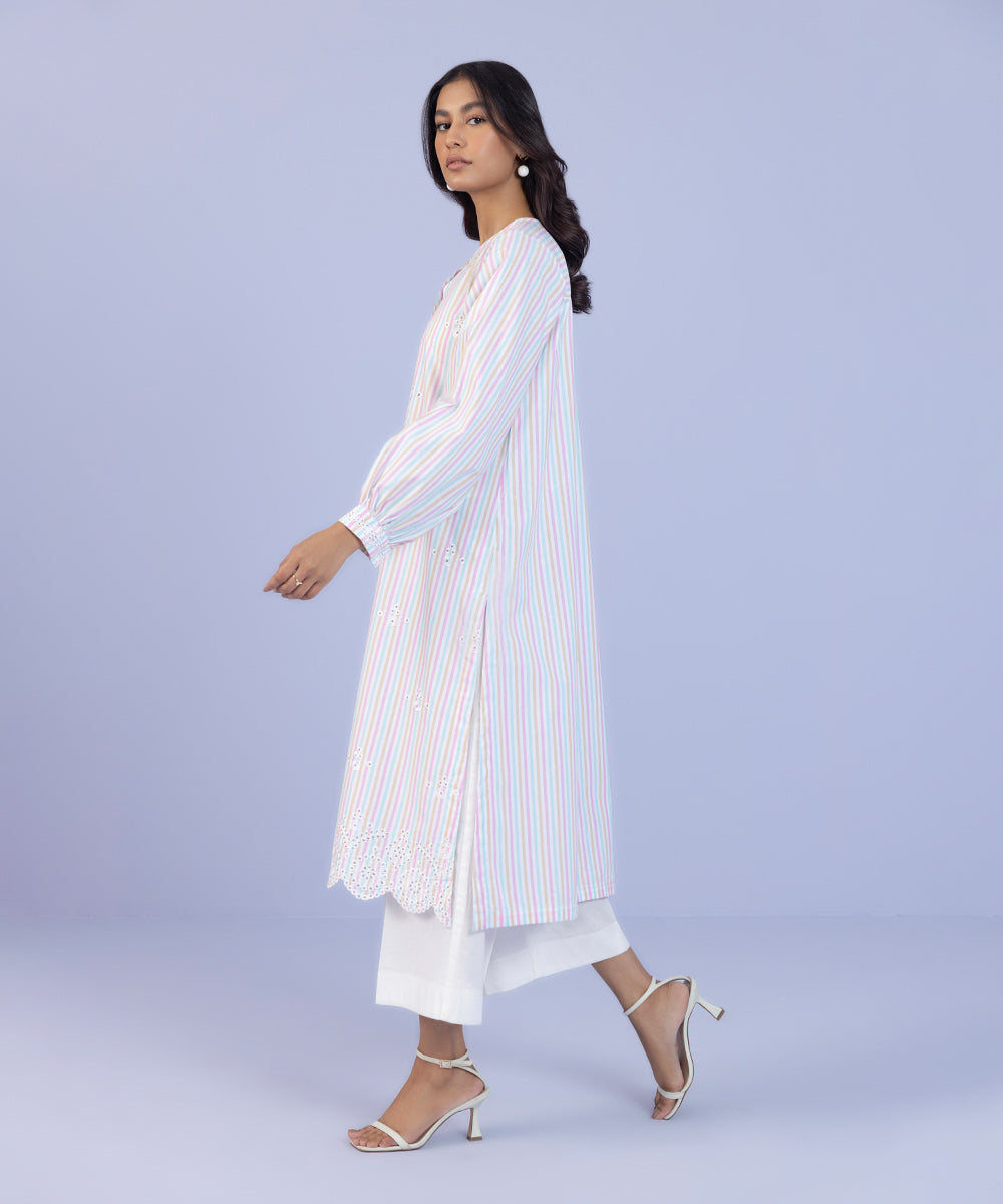 Sapphire - Embroidered Yarn Dyed Shirt