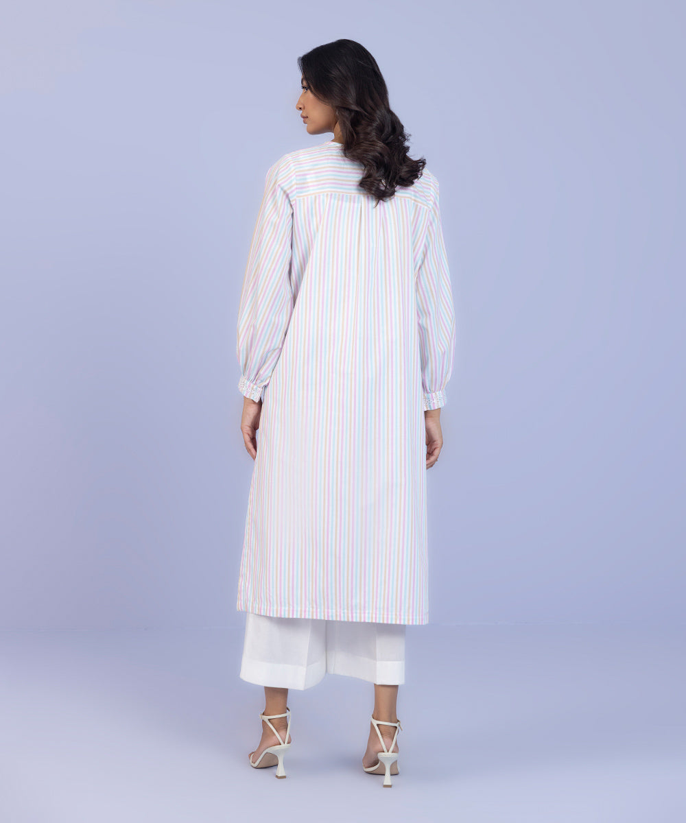 Sapphire - Embroidered Yarn Dyed Shirt
