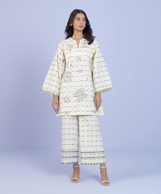 Sapphire - Embroidered Yarn Dyed Shirt