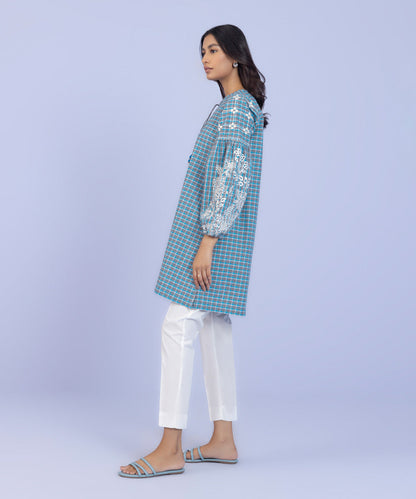 Sapphire - Embroidered Yarn Dyed Shirt