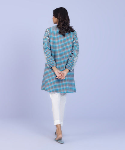 Sapphire - Embroidered Yarn Dyed Shirt