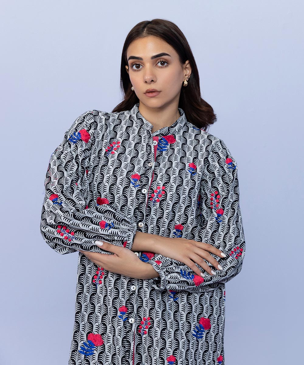 Sapphire - Embroidered Khaddar Shirt