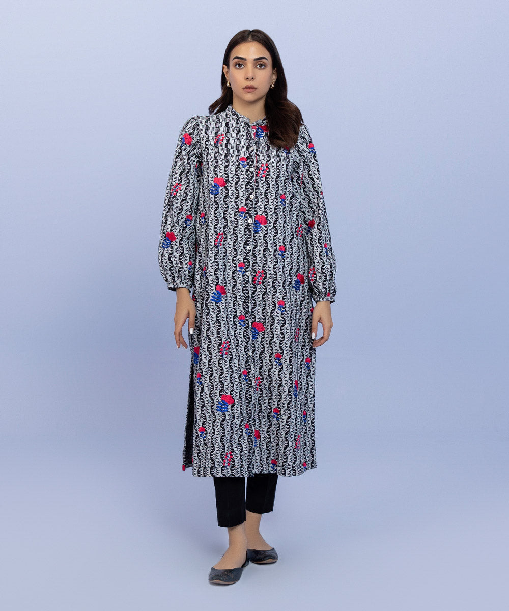 Sapphire - Embroidered Khaddar Shirt