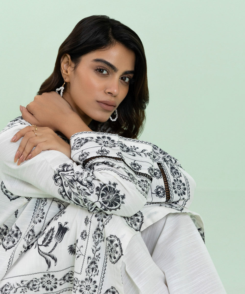 Sapphire - Printed Khaddar Shirt