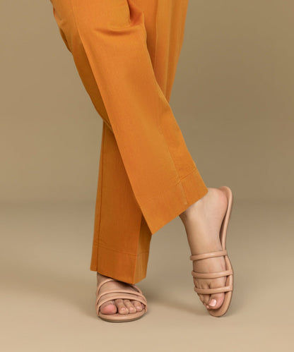 Sapphire - Solid Jacquard Straight Pants