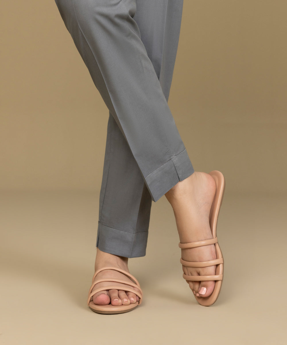 Sapphire - Solid Jacquard Cigarette Pants