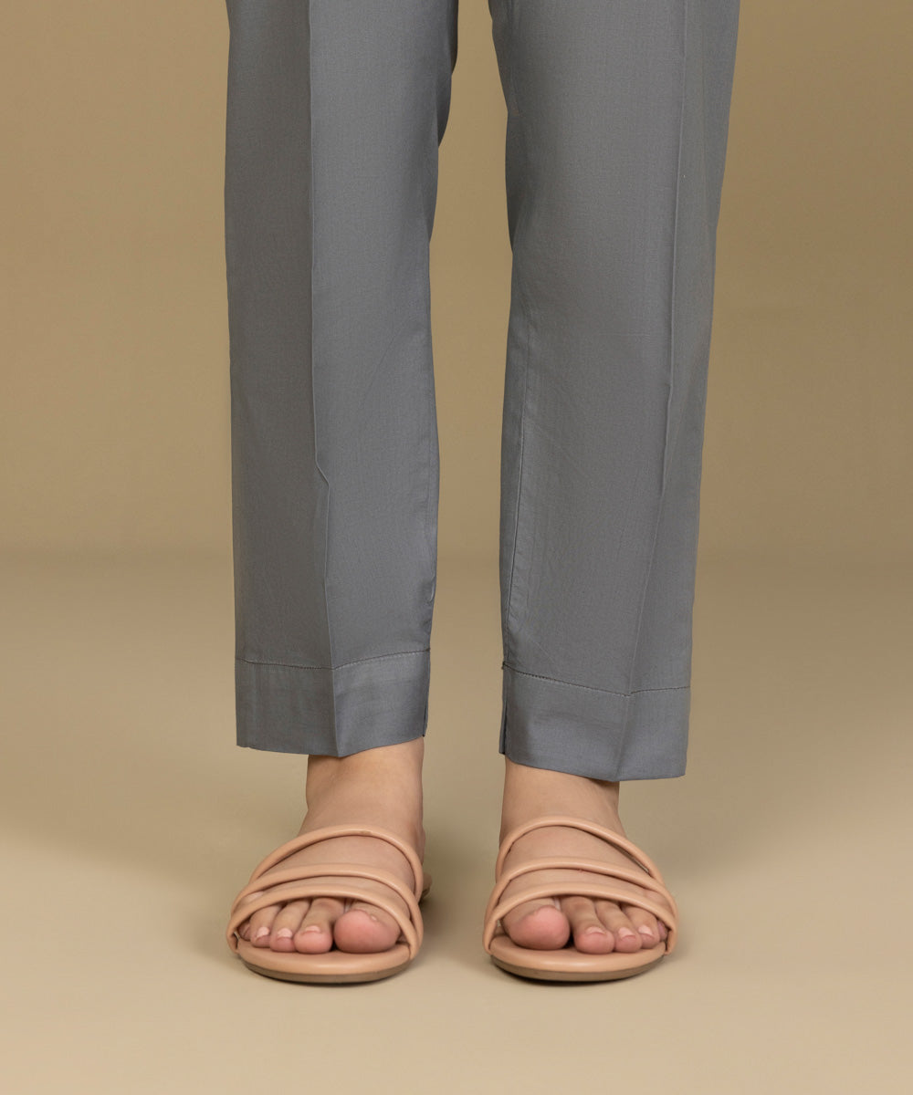 Sapphire - Solid Jacquard Cigarette Pants