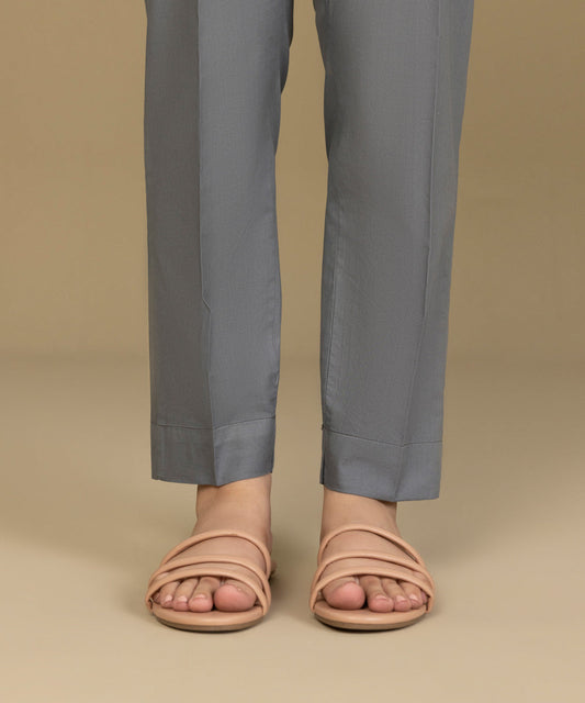 Sapphire - Solid Jacquard Cigarette Pants